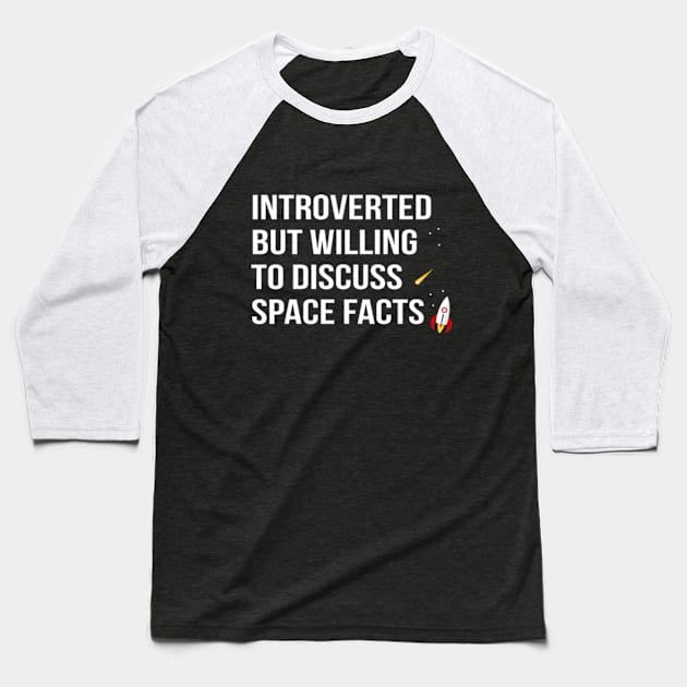 Space Facts! Baseball T-Shirt by Plan8